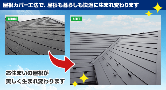 屋根工事・屋根カバー工法